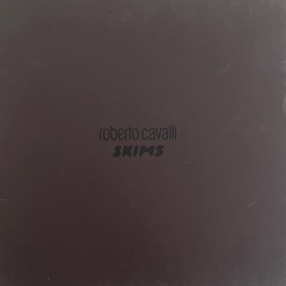 Roberto Cavalli x SKIMS Tiger-Print Orange & Black Maxi Dress with Front Slit - Picture 7 of 9